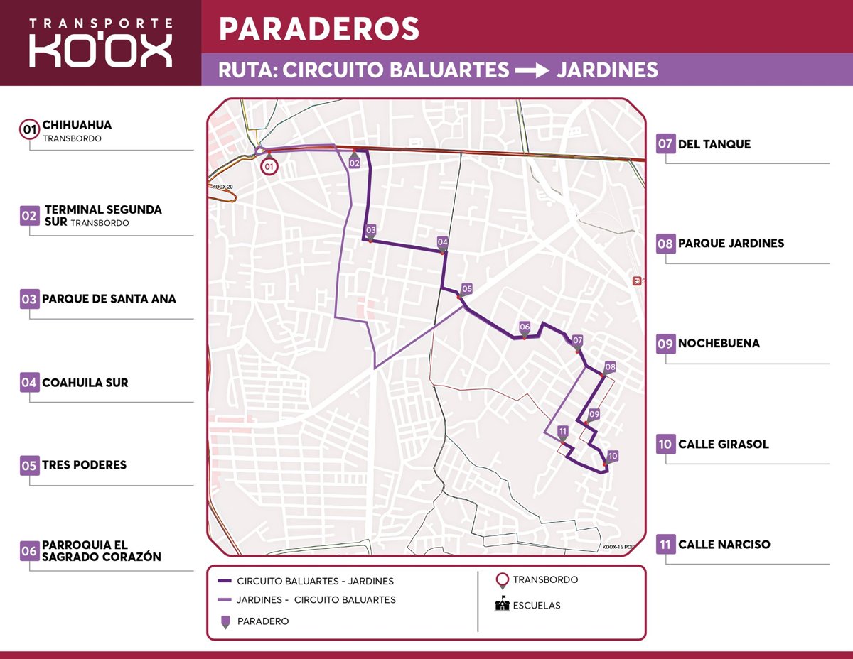 ARTEC ACTUALIZA EL TRANSBORDO EN LAS UNIDADES KO’OX PARA MEJORAR EL SERVICIO A LAS Y LOS USUARIOS