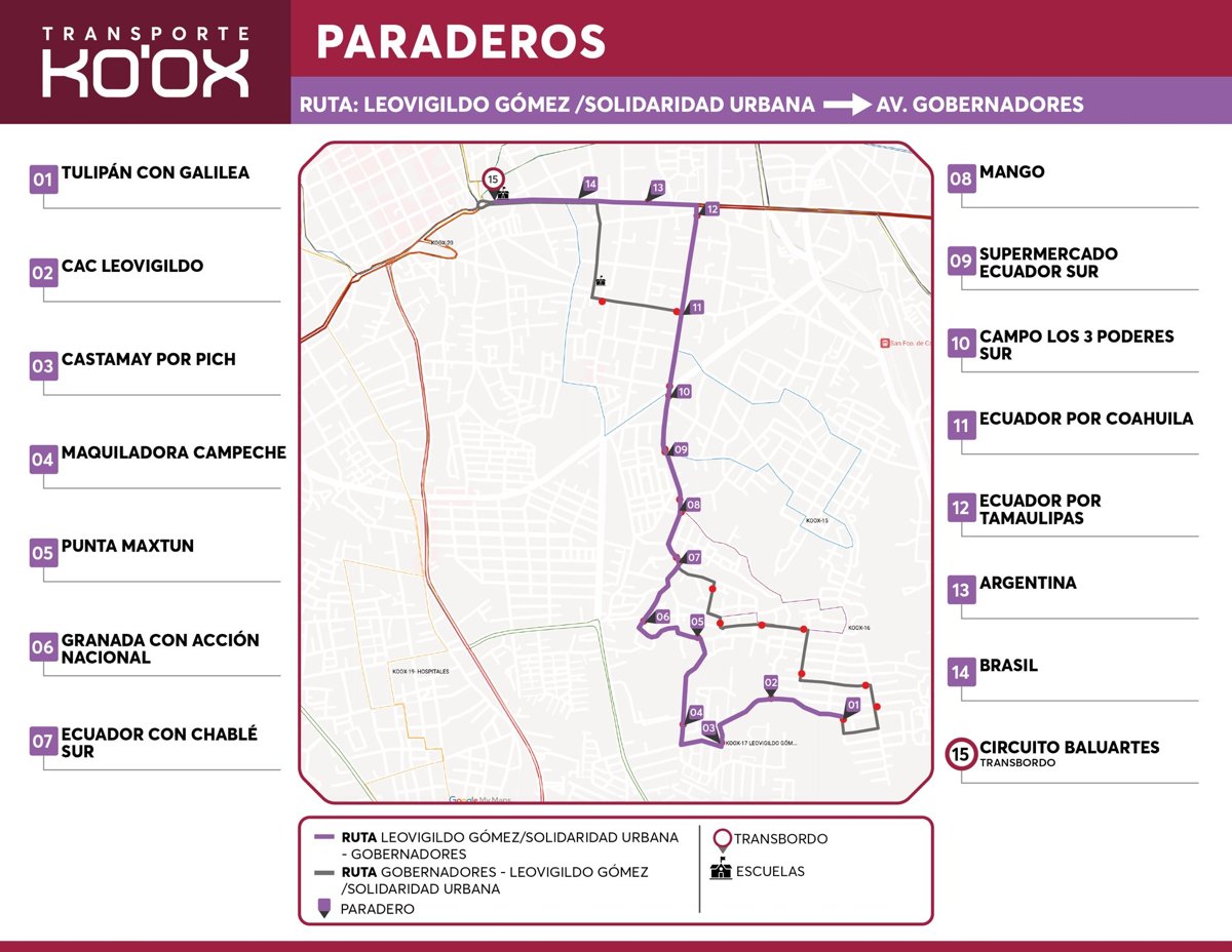 ARTEC ACTUALIZA EL TRANSBORDO EN LAS UNIDADES KO’OX PARA MEJORAR EL SERVICIO A LAS Y LOS USUARIOS