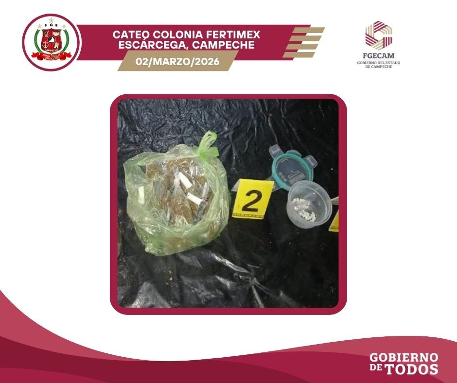 FGECAM EJECUTA DOS CATEOS EN ESCÁRCEGA