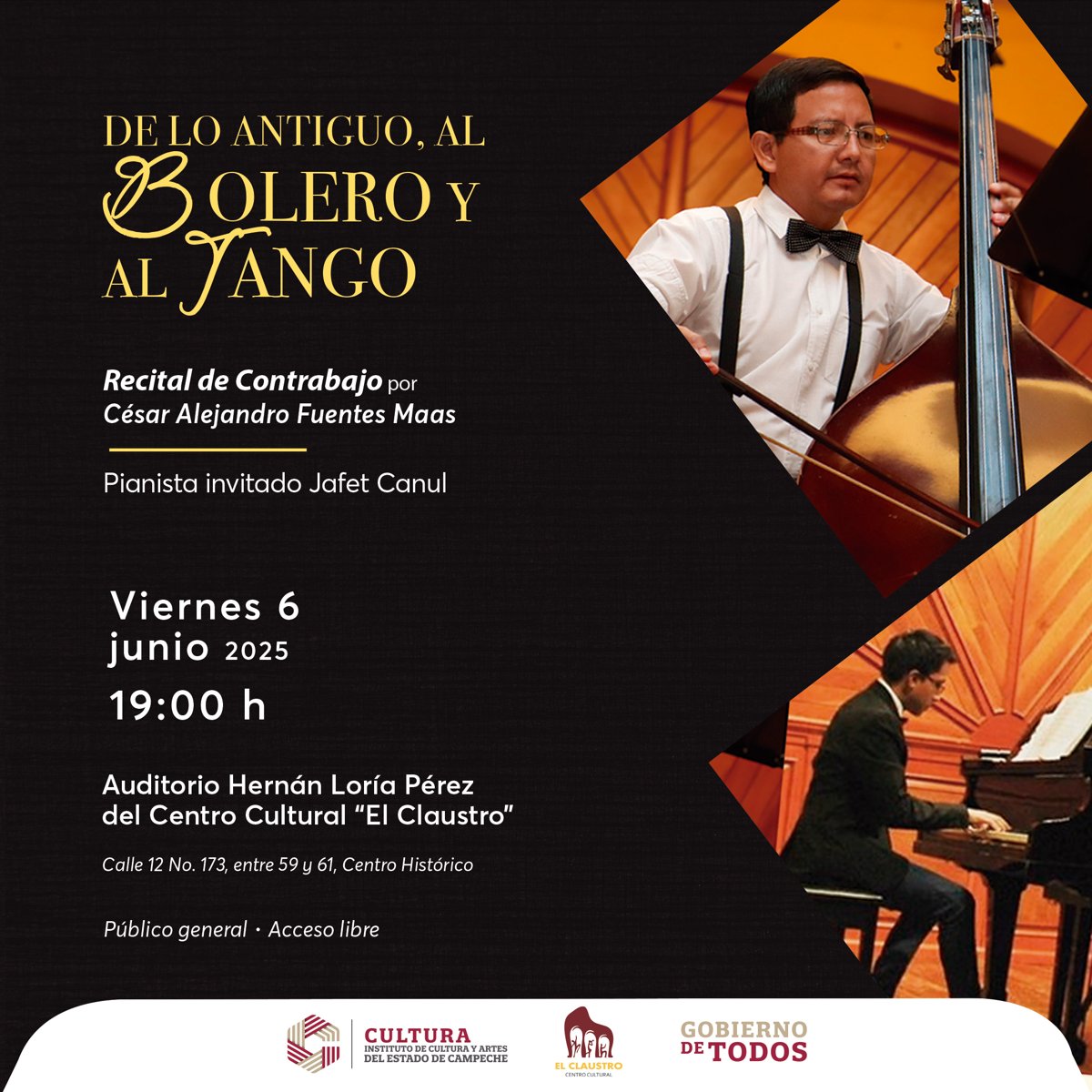 "EL CLAUSTRO” PRESENTA: 'DE LO ANTIGUO, AL BOLERO Y AL TANGO'