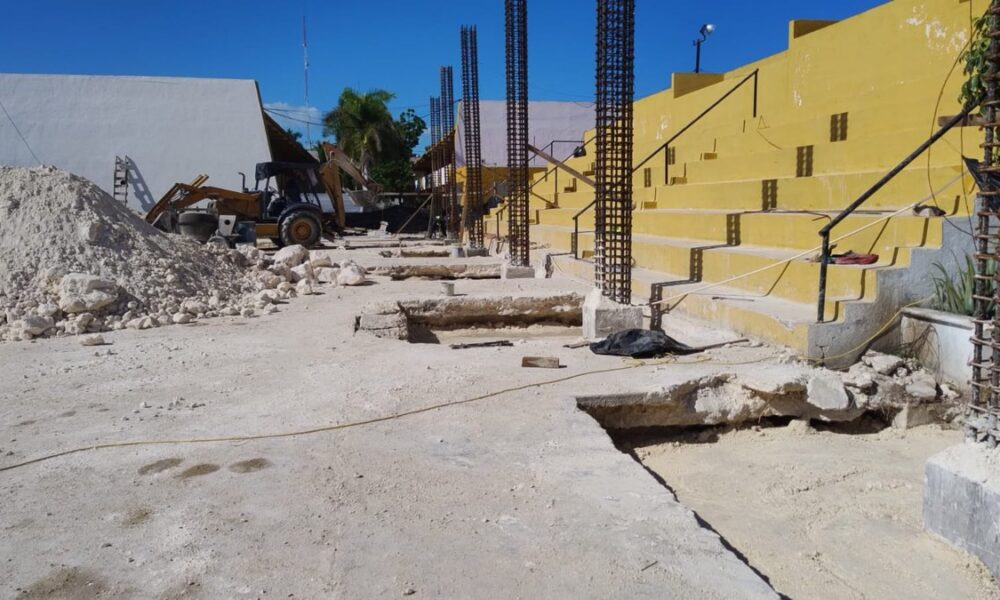 CONTINÚAN LAS OBRAS EN INSTITUTO CAMPECHANO, CAMPUS II, ESC PREPARATORIA "RAMÓN BERZUNZA HERRERA"