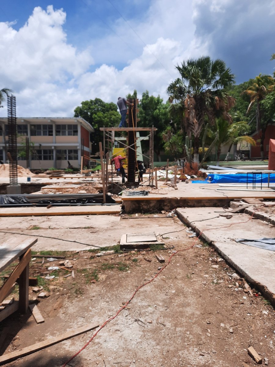 SIGUEN ACCIONES EN CONSTRUCCIÓN DE CANCHA TECHADA