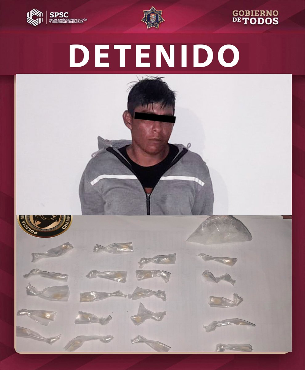 PUESTO A DISPOSICIÓN POR DELITOS CONTRA LA SALUD EN CHAMPOTÓN