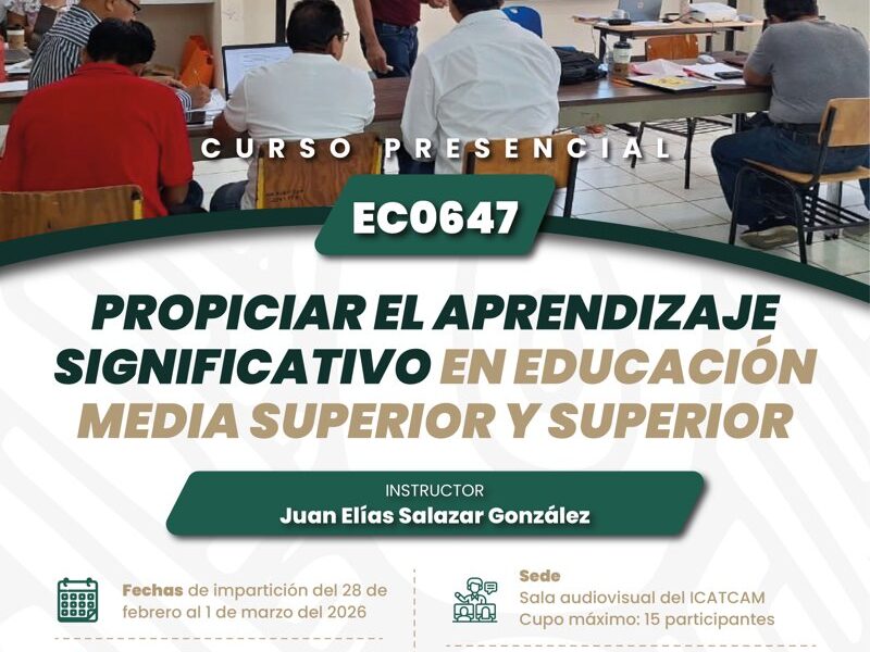 CERTIFÍCATE EN EL ICATCAM EN NOVEDOSOS ESTÁNDARES DE COMPETENCIA