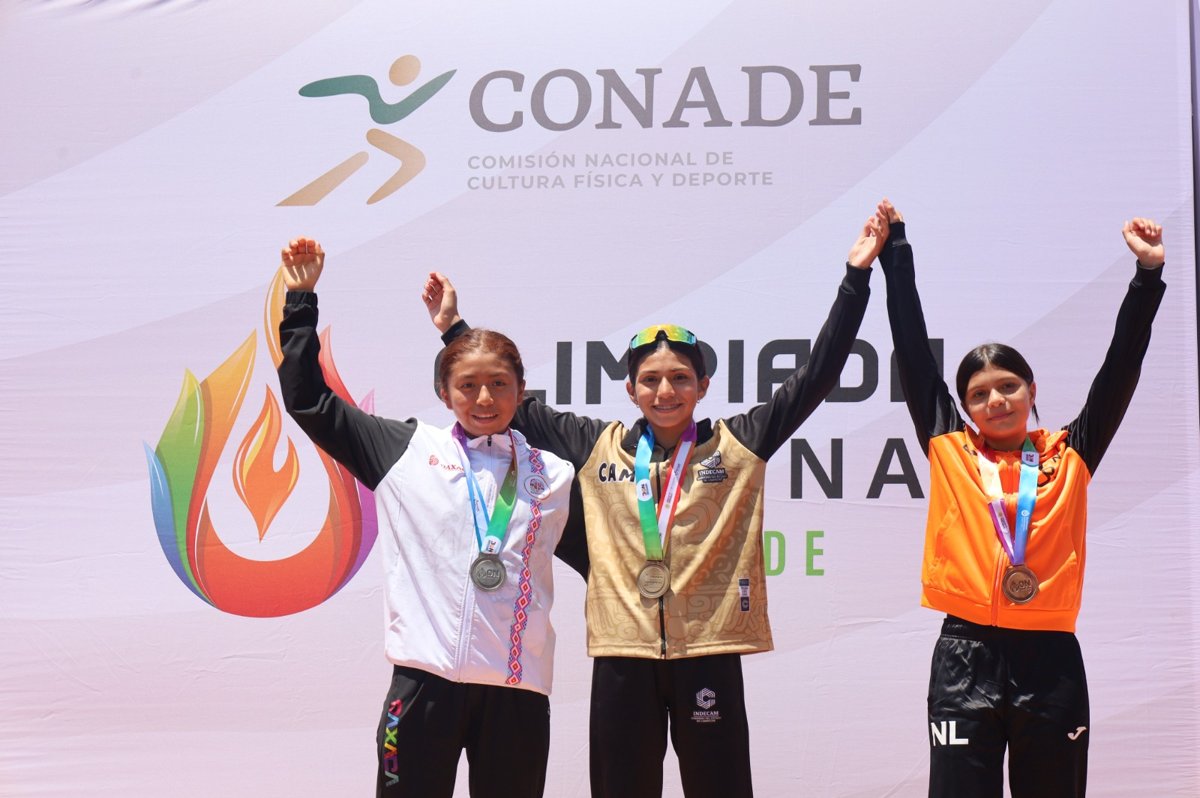 CAMPECHE GANA ORO HISTÓRICO Y BRONCE EN DUATLÓN EN LA OLIMPIADA NACIONAL 2026