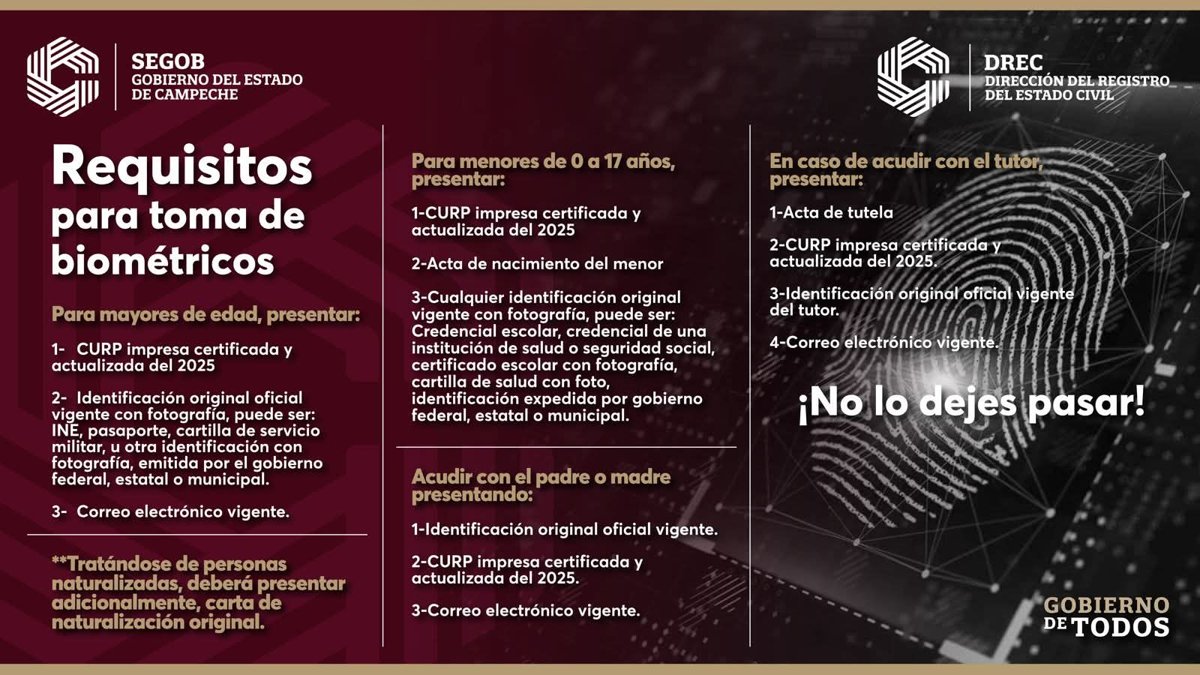Calle 8 No. 149, Col. Centro C.P. 24000 entre 63 y 61, 4to Piso 981.192.00 / 981.81.19.200 Ext. 31403 campeche.gob.mx