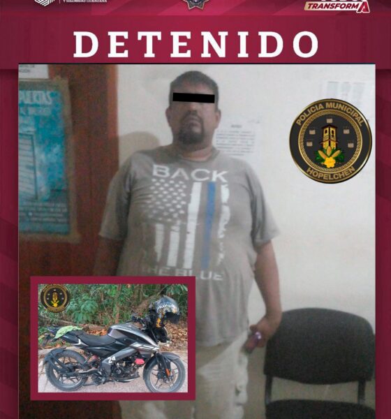 MASCULINO DETENIDO EN HOPELCHÉN