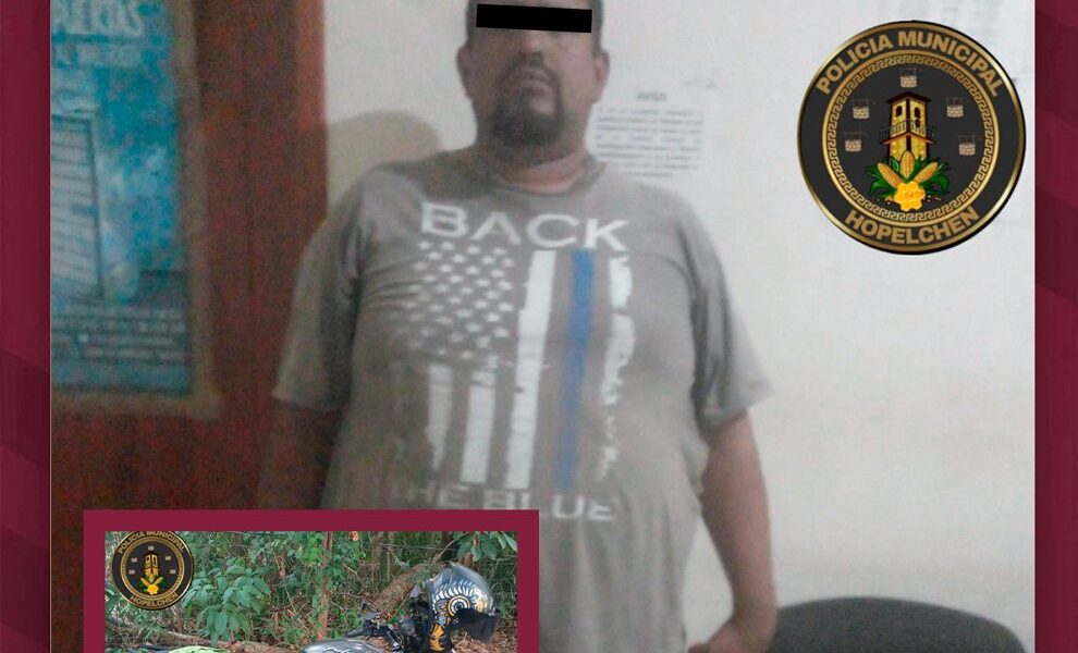 MASCULINO DETENIDO EN HOPELCHÉN