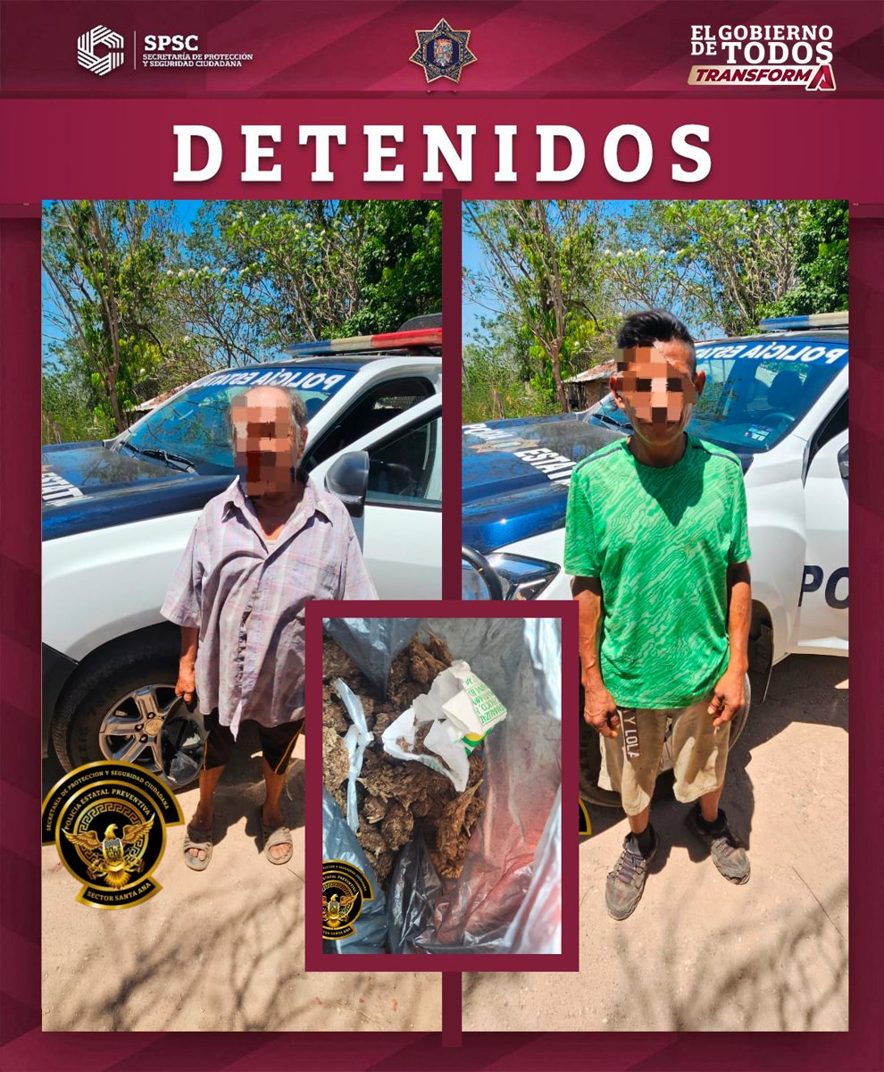 DOS DETENIDOS EN SAN MIGUEL DE ALLENDE, CAMPECHE