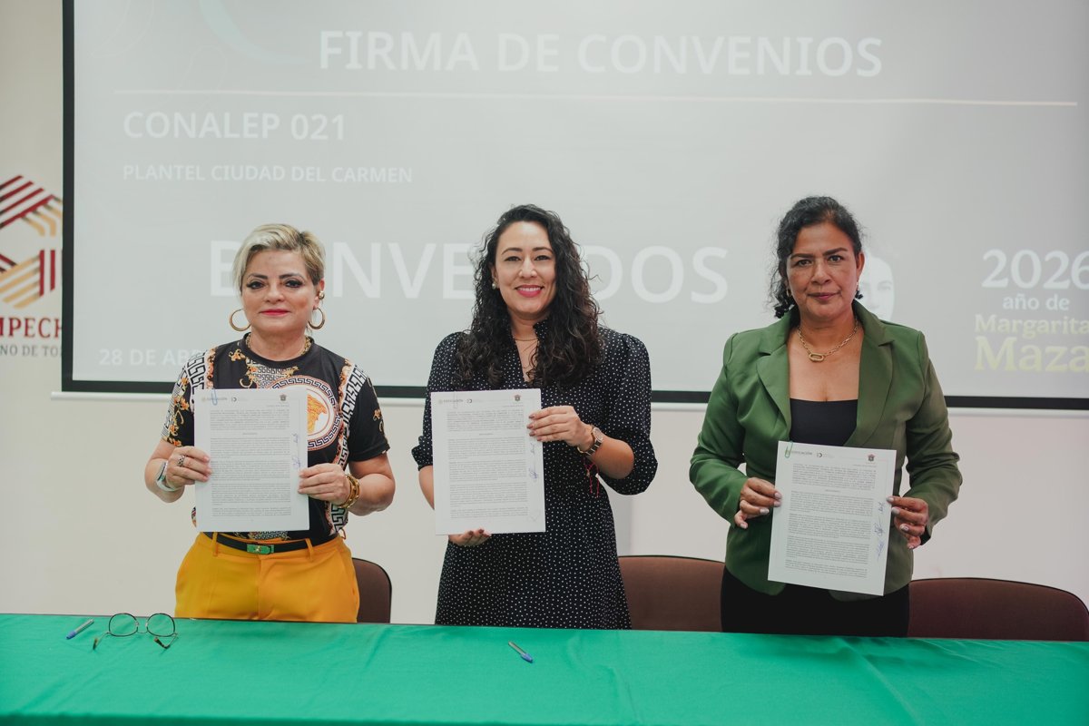 CECYTEC Y APICAM FIRMAN CONVENIO PARA FORTALECER LA FORMACIÓN TÉCNICA DE LAS Y LOS JÓVENES CAMPECHANOS