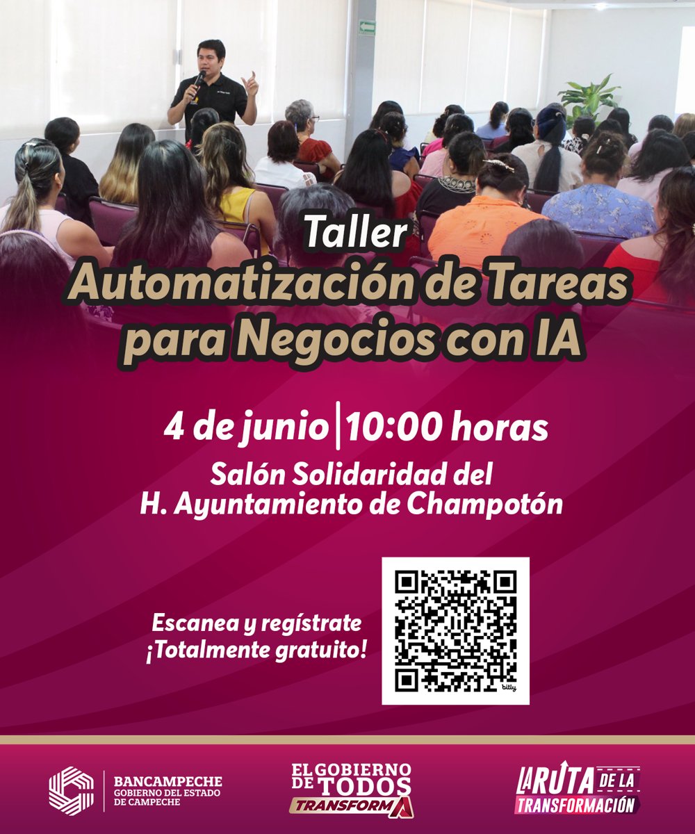 Bancampeche impartirá en Champotón taller sobre automatización de negocios con IA