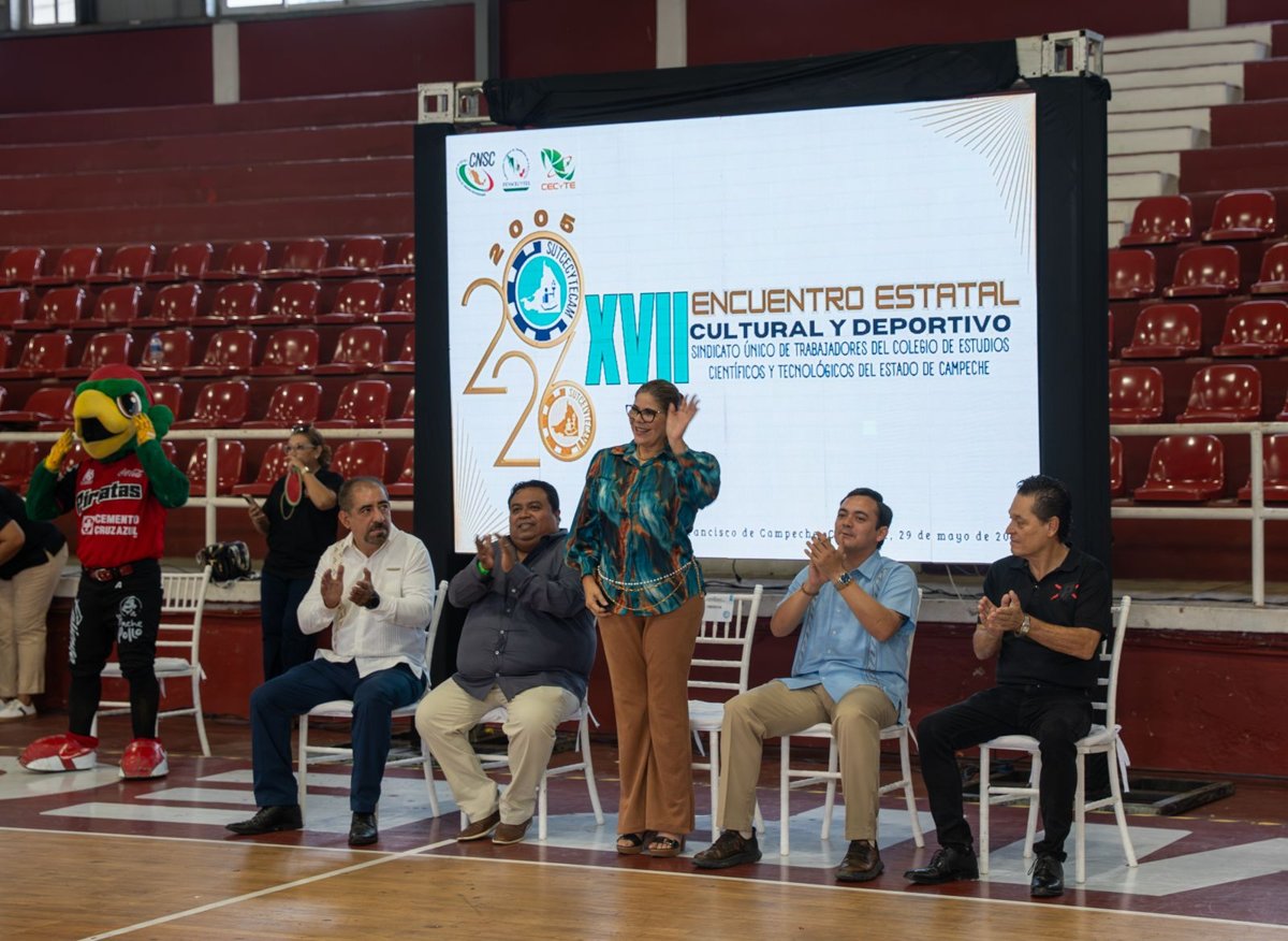 INAUGURA LIZ HERNÁNDEZ EL XVII ENCUENTRO CULTURAL Y DEPORTIVO ESTATAL 2026 DEL SUTCECYTECAM