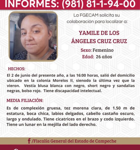 FGECAM solicita apoyo para localizar a familiares de persona identificada en ficha informativa