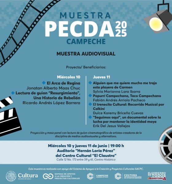 MUESTRA PECDA CAMPECHE REÚNE EL TALENTO AUDIOVISUAL DEL ESTADO EN EL CENTRO CULTURAL “EL CLAUSTRO”