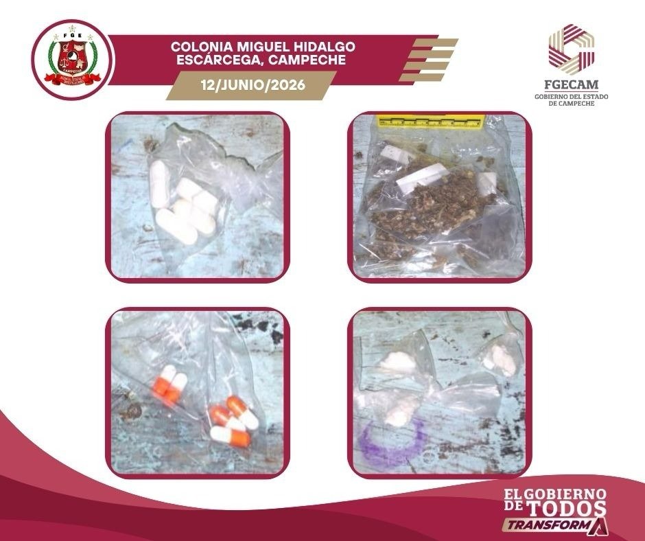 REALIZA FGECAM TRES CATEOS POR NARCOMENUDEO EN ESCÁRCEGA Y CIUDAD DEL CARMEN
