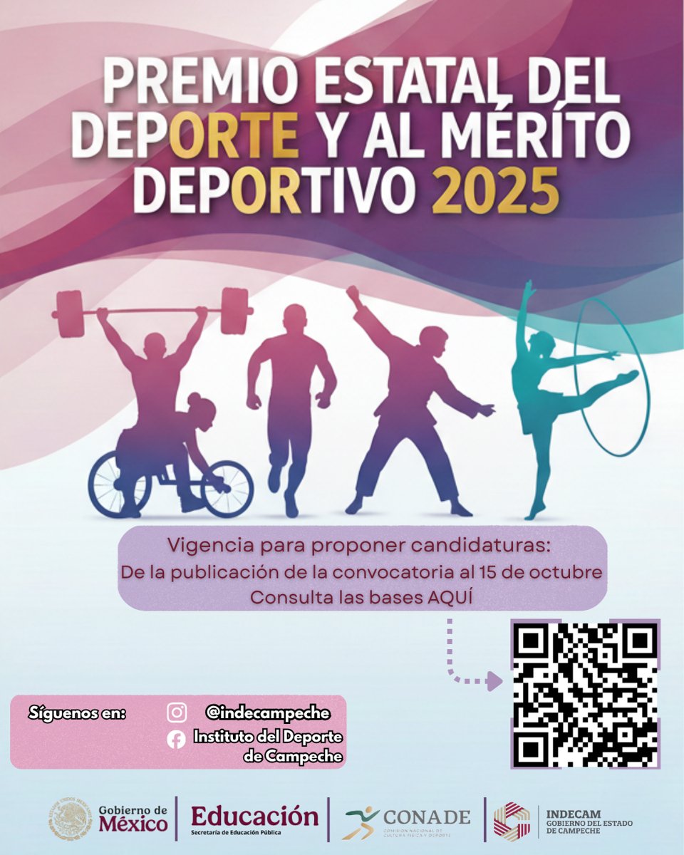PRESENTA INDECAM CONVOCATORIA PARA EL PREMIO ESTATAL Y EL MÉRITO DEPORTIVO 2025