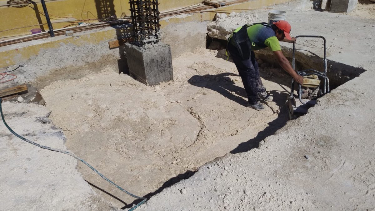CONTINÚAN LAS OBRAS EN INSTITUTO CAMPECHANO, CAMPUS II, ESC PREPARATORIA "RAMÓN BERZUNZA HERRERA"