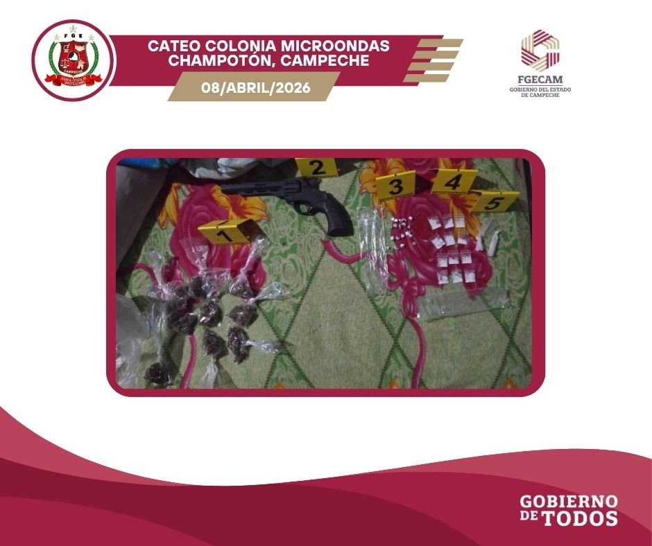EJECUTA FGECAM DOS CATEOS POR NARCOMENUDEO EN CHAMPOTÓN