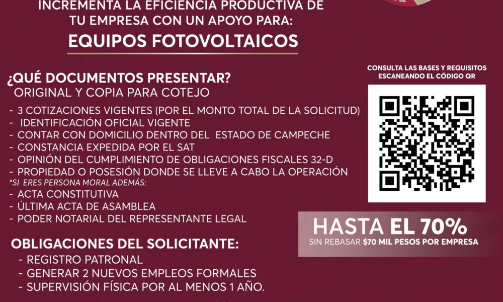 SEDECO PRESENTA PROGRAMAS DE REACTIVACIÓN ECONÓMICA PARA EMPRENDEDORES Y EMPRESAS CAMPECHANAS