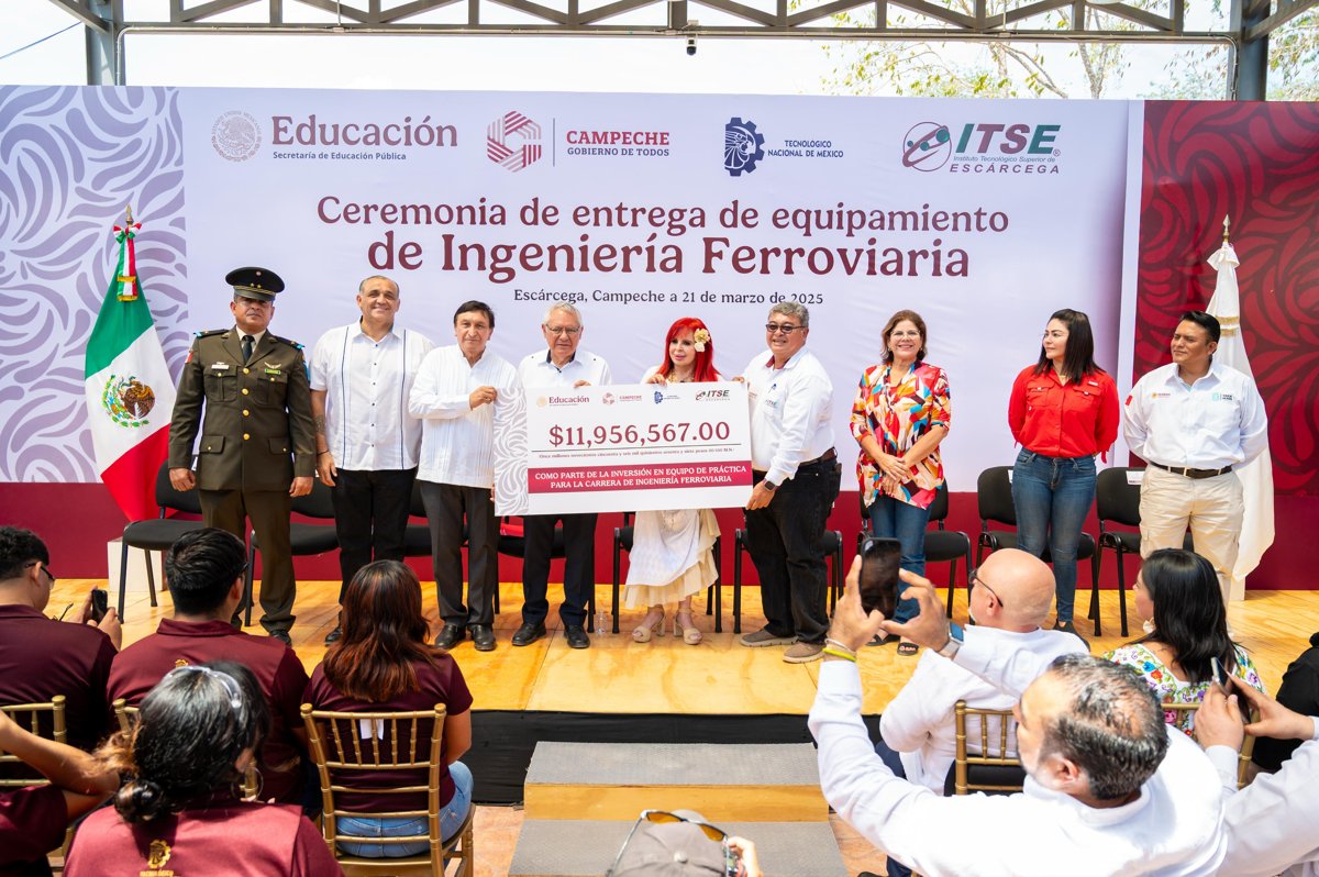 INVERSIÓN DE $11.9 MILLONES PARA LA IMPULSAR LA CARRERA DE INGENIERÍA FERROVIARIA DEL INSTITUTO TECNOLÓGICO SUPERIOR DE ESCÁRCEGA