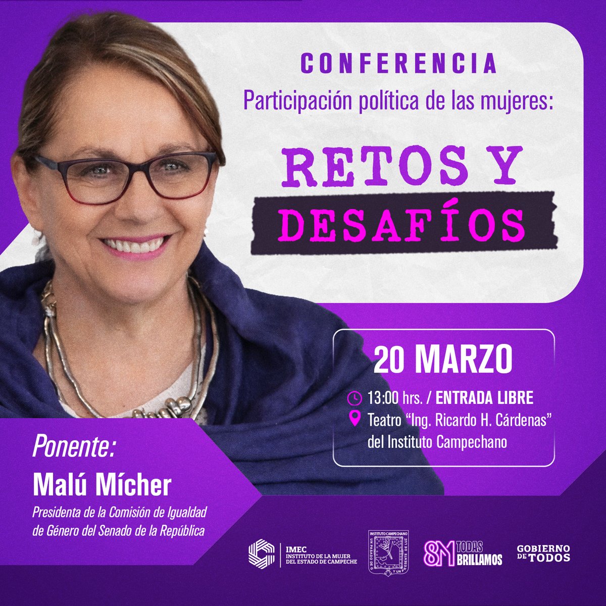 IMEC PRESENTA CALENDARIO DE ACTIVIDADES DEL MES DE MARZO EN EL MARCO DEL 8M “TODAS BRILLAMOS”