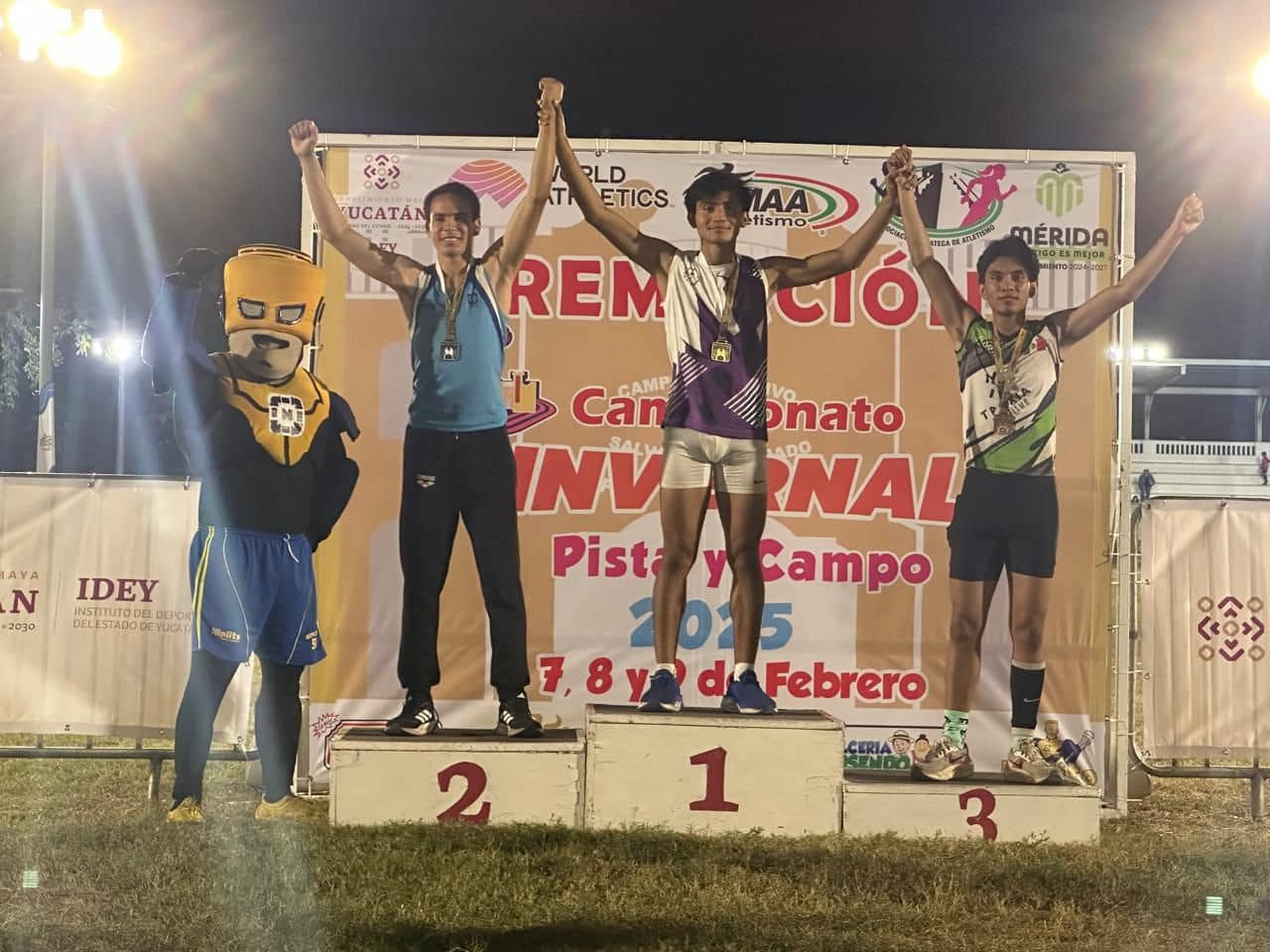 CAMPECHE SUMA OCHO MEDALLAS MÁS EN EL ENCUENTRO INVERNAL DE ATLETISMO 2025