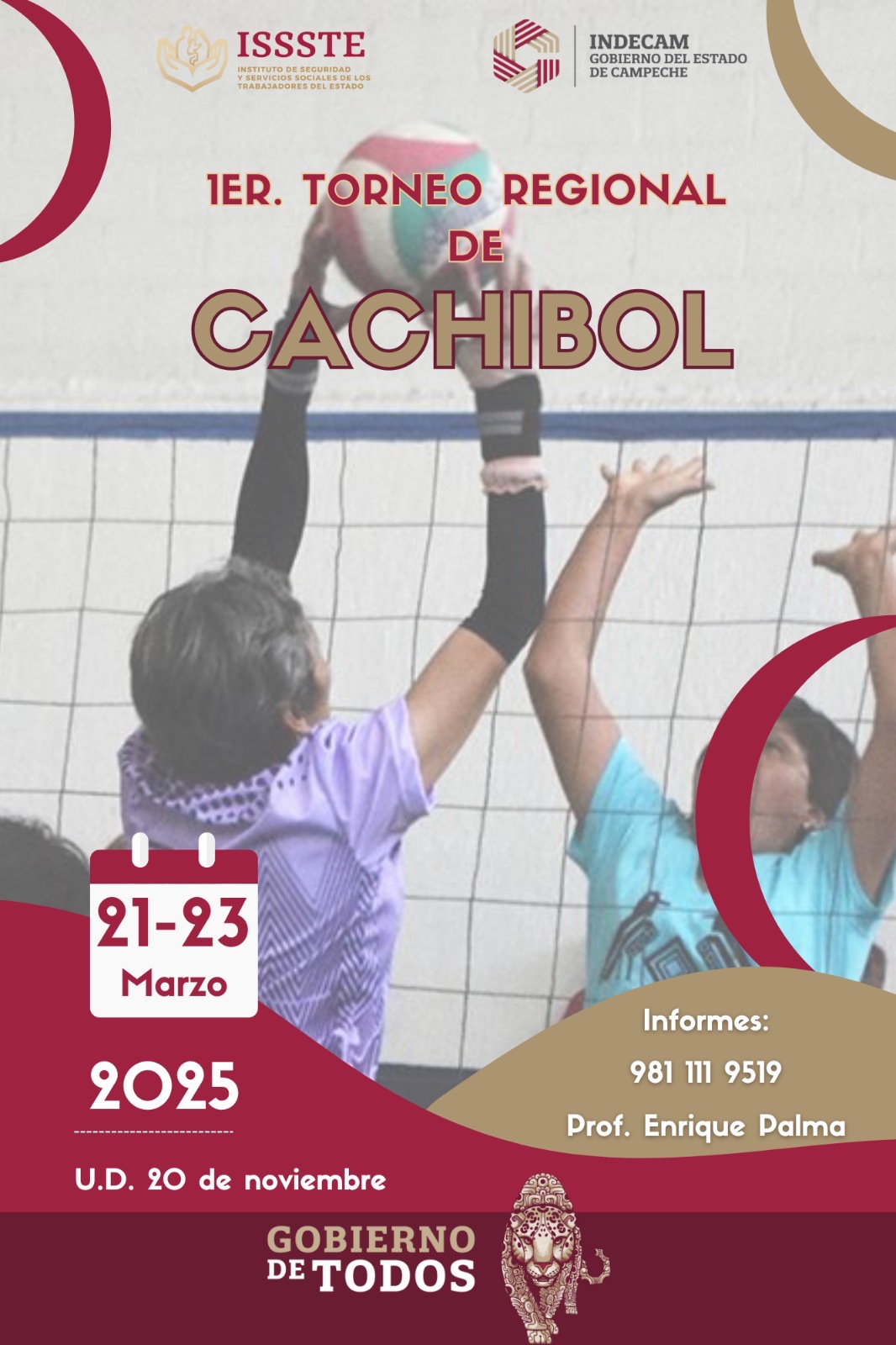 ANUNCIAN TORNEO REGIONAL DE CACHIBOL, EN EL “20 DE NOVIEMBRE”