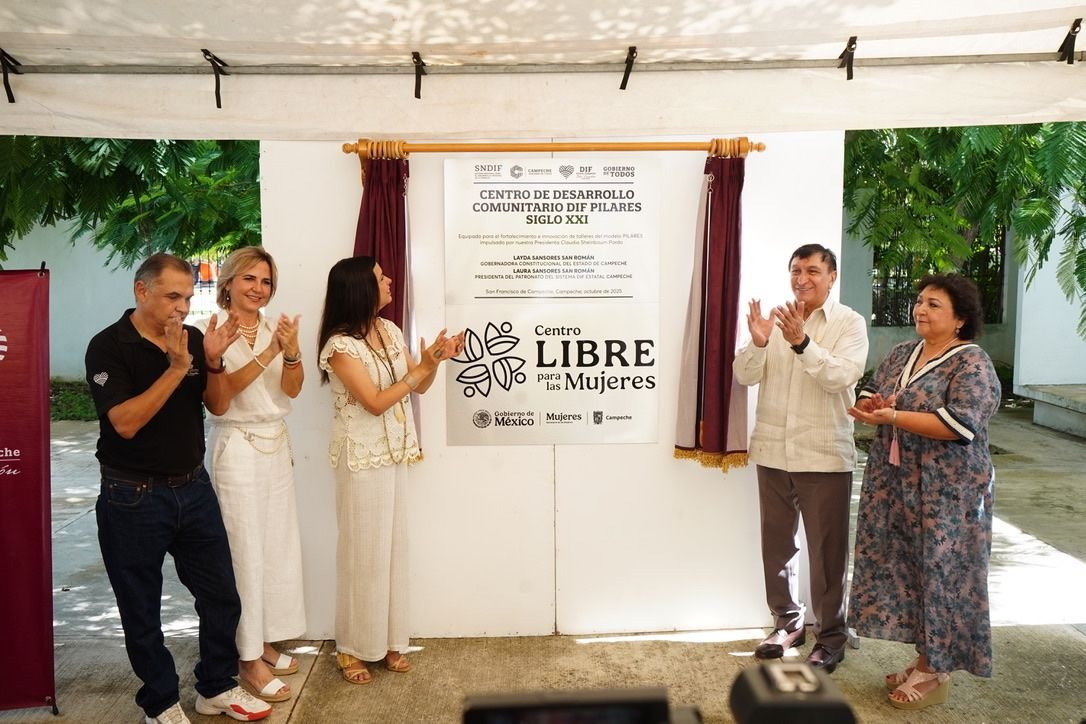 INAUGURAN EL CDC DIF PILARES SIGLO XXI Y EL CENTRO LIBRE DE LA MUJER EN CAMPECHE, PARA EL FORTALECIMIENTO DEL TEJIDO SOCIAL