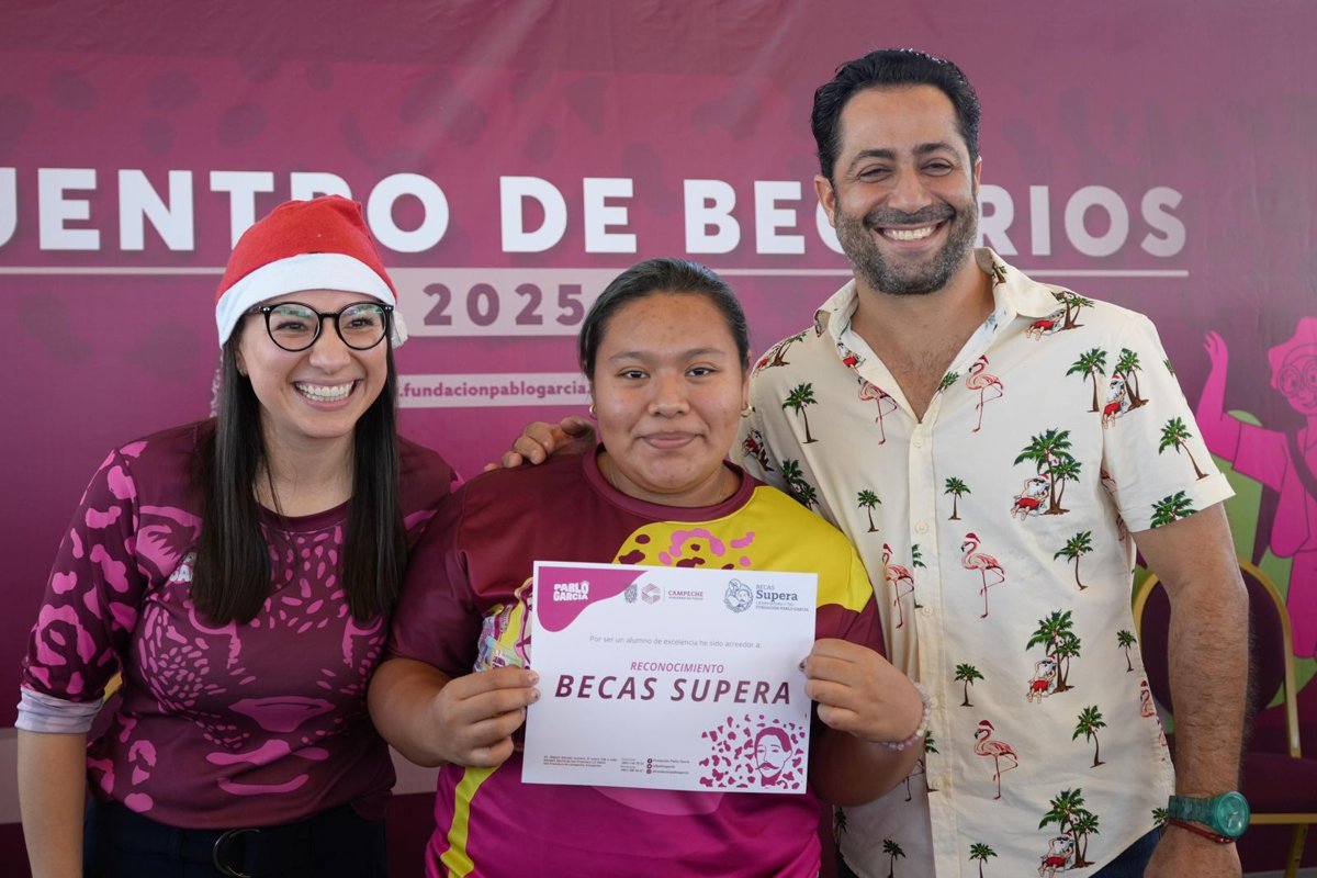 FUNDACIÓN PABLO GARCÍA REALIZA ENCUENTRO DE BECARIOS 2025 Y ENTREGA DE BECAS SÚPERA FASE 2 EN CIUDAD DEL CARMEN