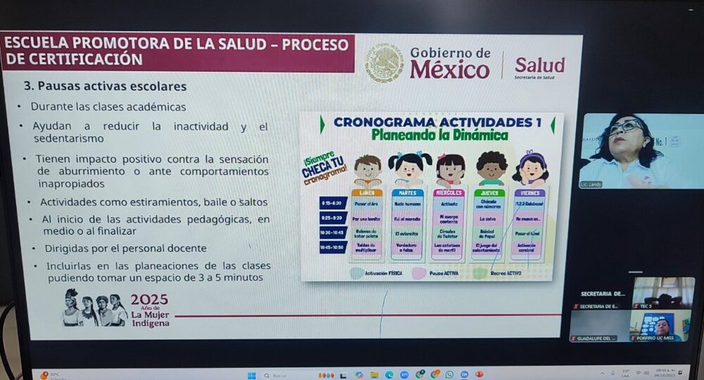 SEDUC Y SALUD CAPACITAN A DIRECTIVOS DE ESCUELAS PROMOTORAS DE LA SALUD