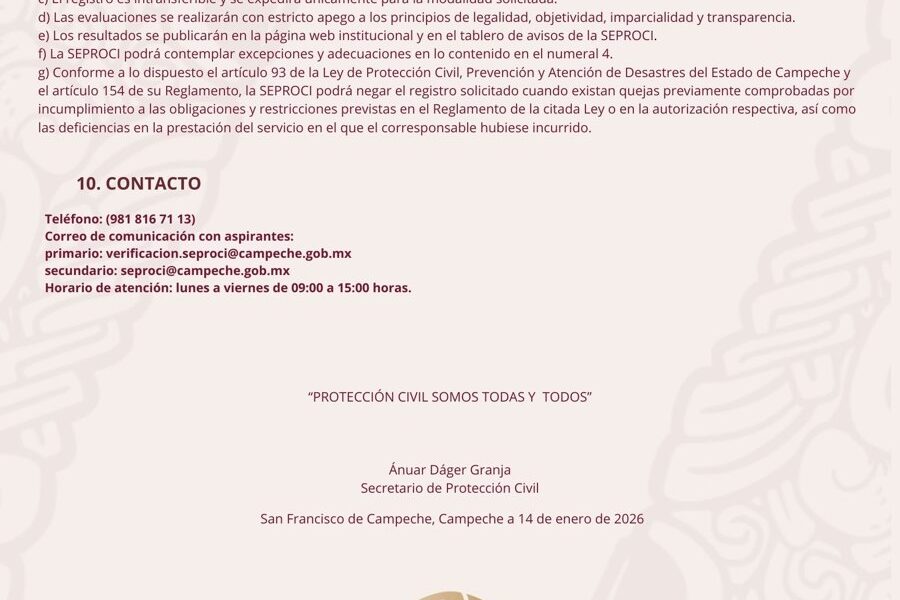 CONVOCATORIA PARA EL PROCESO DE REGISTRO COMO TERCERO ACREDITADO