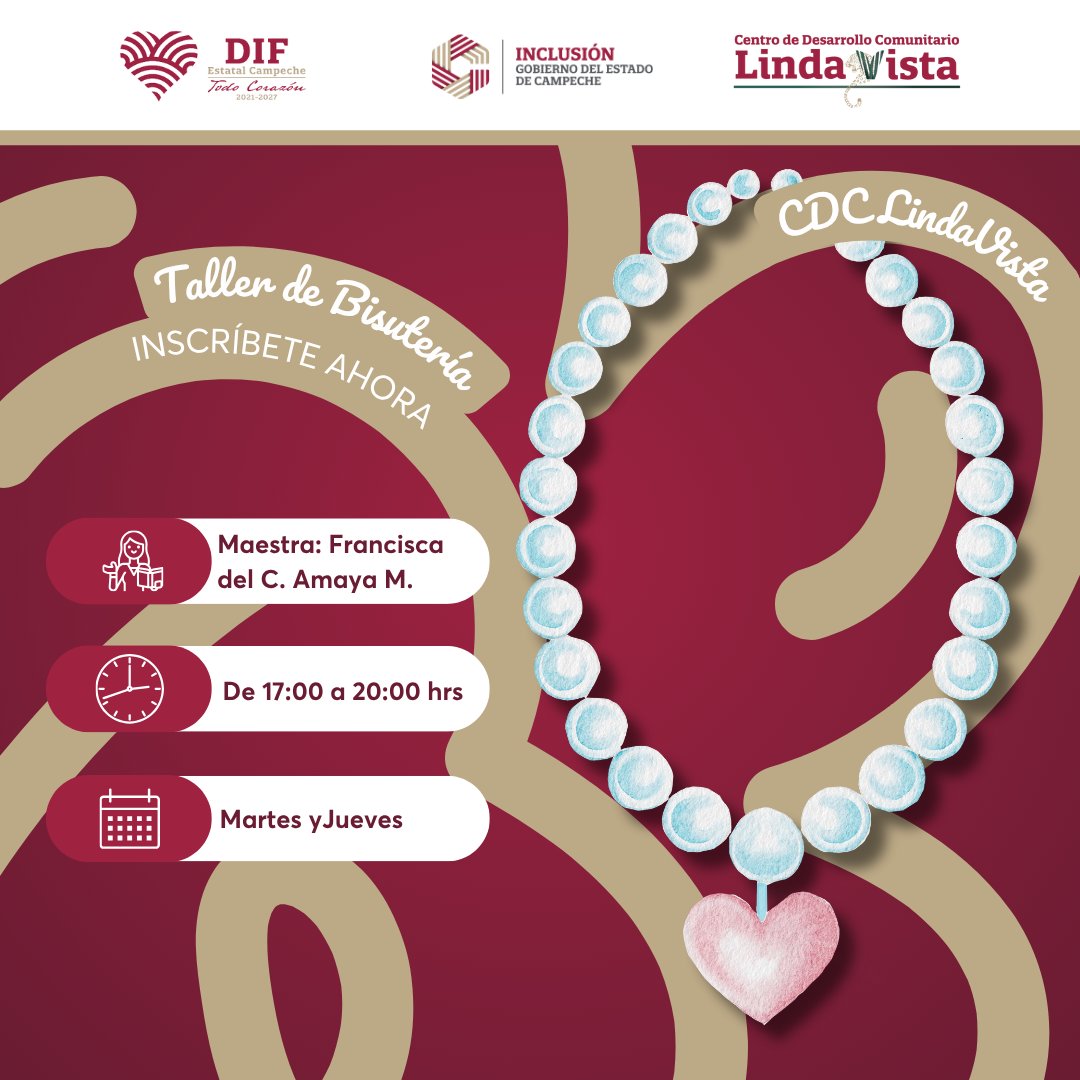 TALLER DE BISUTERÍA GRATUITO EN EL CDC LINDAVISTA DE LA SECRETARÍA DE INCLUSIÓN