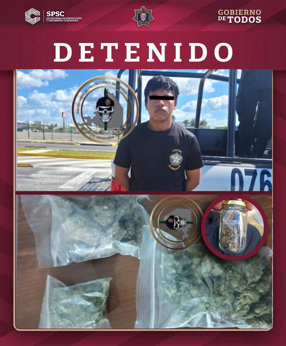 DETENIDO POR DELITOS CONTRA LA SALUD EN CAMPECHE