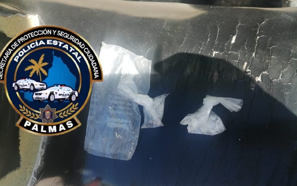 SPSC ASEGURA A SUJETO EN POSESIÓN DE PRESUNTA DROGA EN LA CAPITAL DEL ESTADO