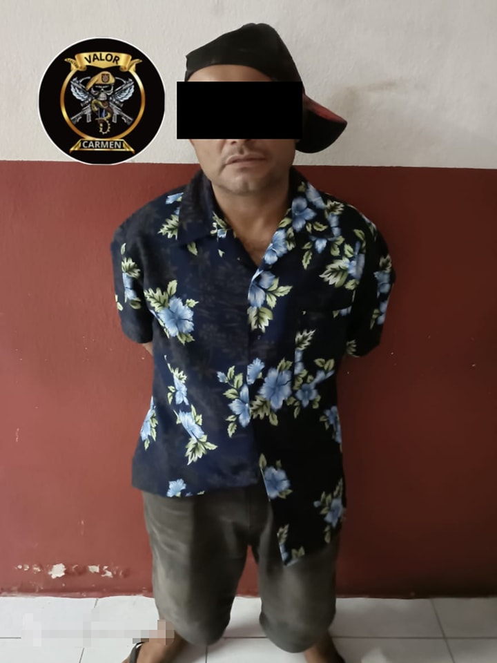 SPSC ASEGURA A DOS PERSONAS EN POSESIÓN DE PRESUNTA DROGA EN CARMEN