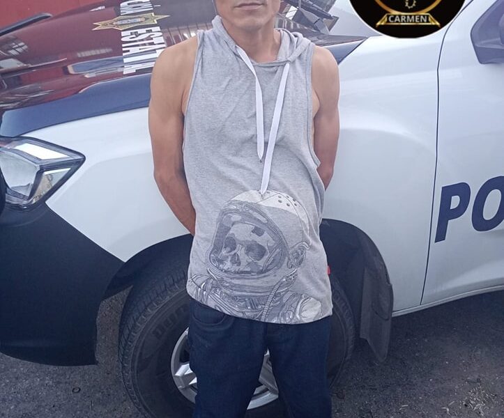 SPSC ASEGURA A SUJETO EN EL MUNICIPIO DE CARMEN