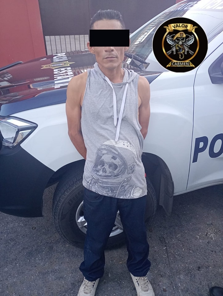 SPSC ASEGURA A SUJETO EN EL MUNICIPIO DE CARMEN