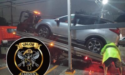 SPSC ASEGURA VEHÍCULO EN CARMEN