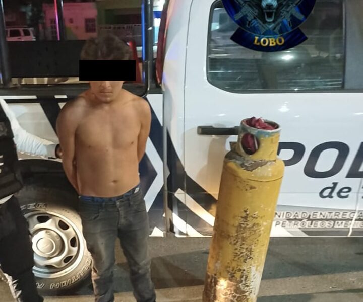SPSC ASEGURA A SUJETO EN LA CAPITAL DEL ESTADO