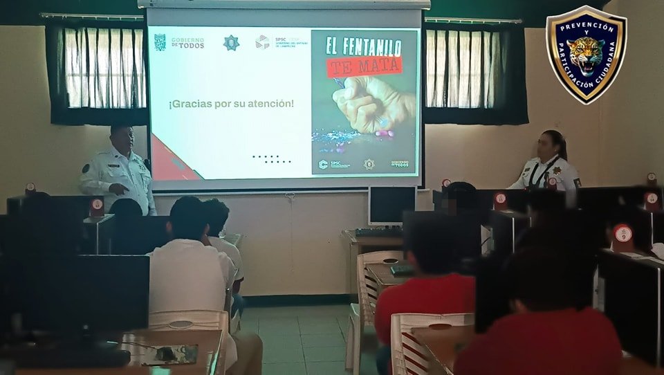 SPSC IMPARTE PLÁTICA PREVENCIÓN DE ADICCIONES EN EL COBACAM EMSAD 12 EL JUNCAL