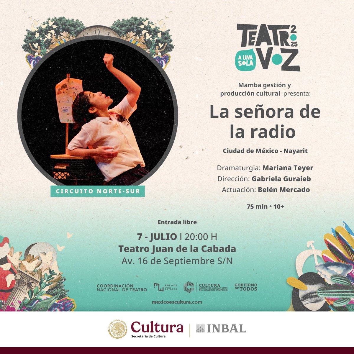 ARRANCA HOY FESTIVAL TEATRO A UNA SOLA VOZ CIRCUITO NORTE-SUR