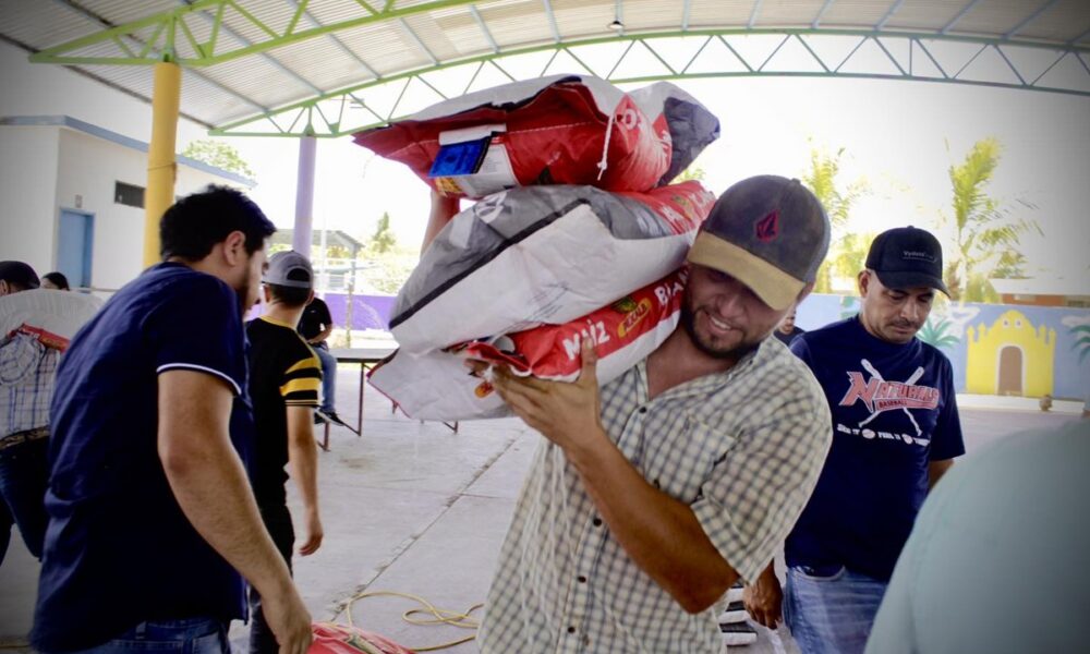 RECIBEN PRODUCTORES DE CARMEN MÁS DE MIL BULTOS DE SEMILLA DE MAÍZ
