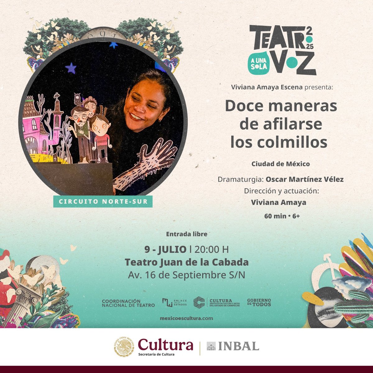 CAMPECHE SE POSICIONA COMO DESTINO TEATRAL NACIONAL AL ALBERGAR EL CIERRE DEL FESTIVAL DE MONÓLOGOS 2025