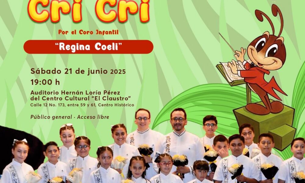 CORO INFANTIL “REGINA COELI” CELEBRARÁ EL LEGADO DE CRI CRI