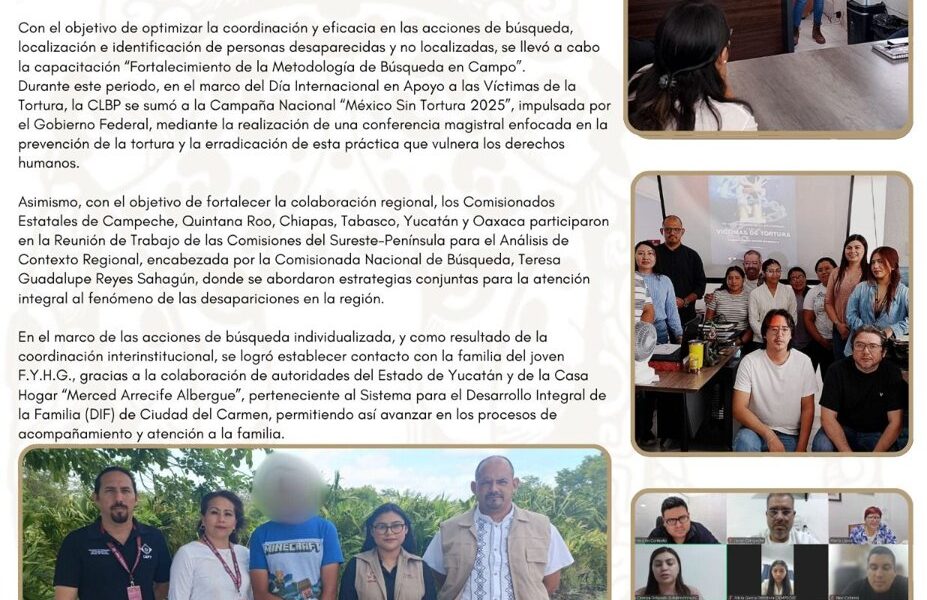 SEGUNDA REUNIÓN DE TRABAJO DE LAS COMISIONES DEL SURESTE-PENÍNSULA