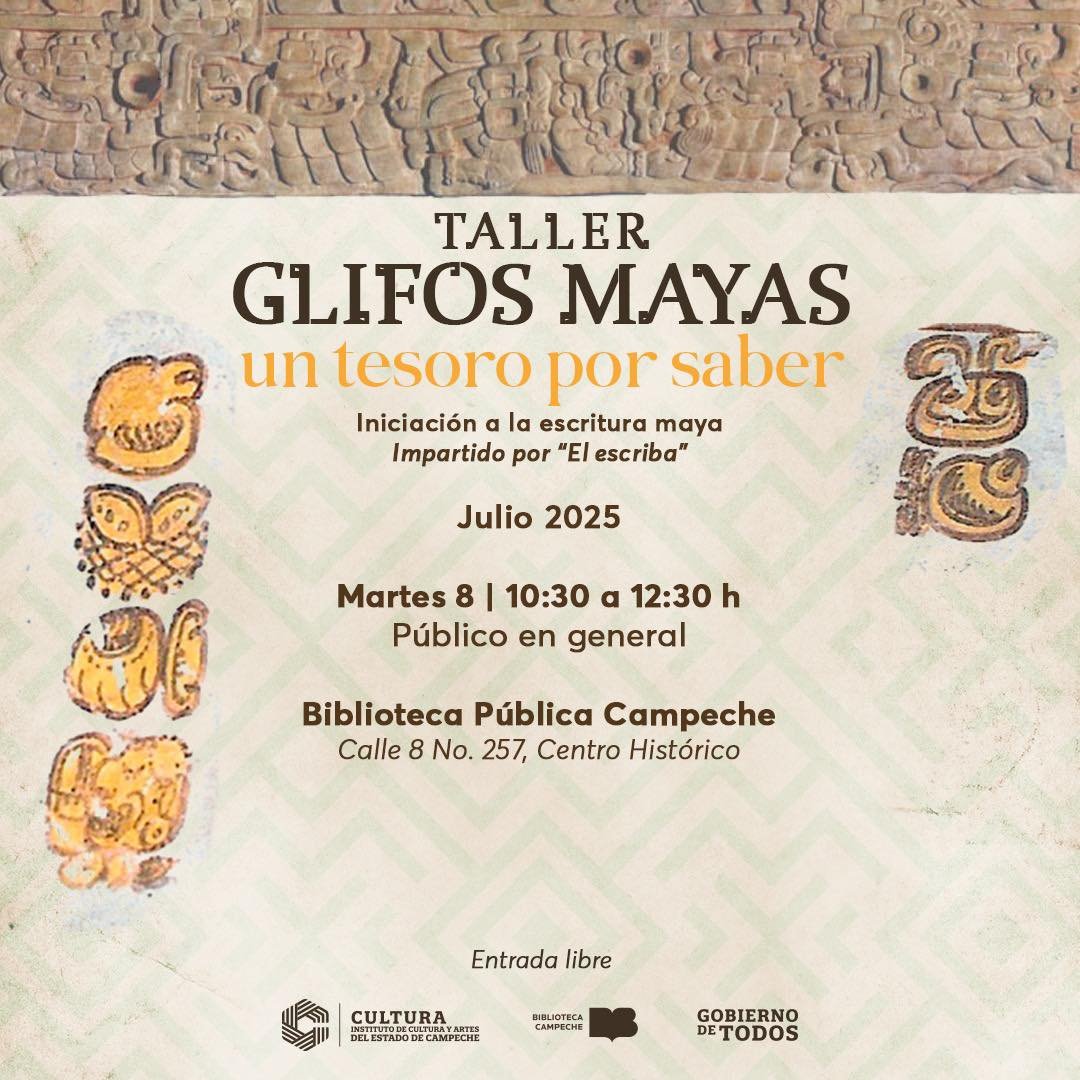 INSTITUTO DE CULTURA INVITA AL TALLER "GLIFOS MAYAS"