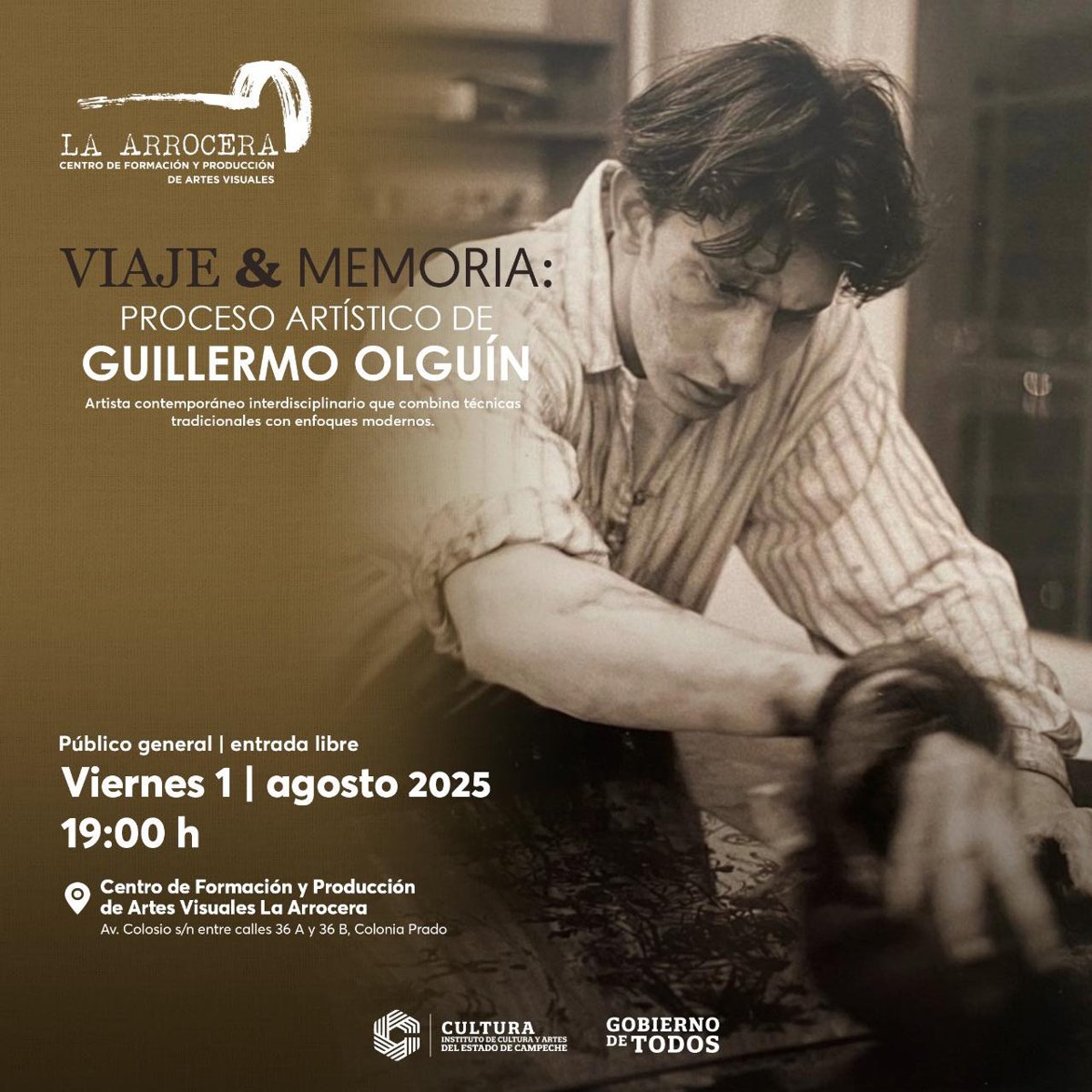 INSTITUTO DE CULTURA INVITA A CONOCER EL PROCESO ARTÍSTICO DE GUILLERMO OLGUÍN
