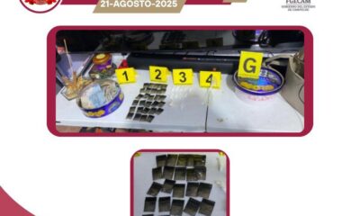FGECAM ASEGURA A TRES PERSONAS, DROGAS Y DINERO DURANTE CATEOS EN LA CAPITAL CAMPECHANA