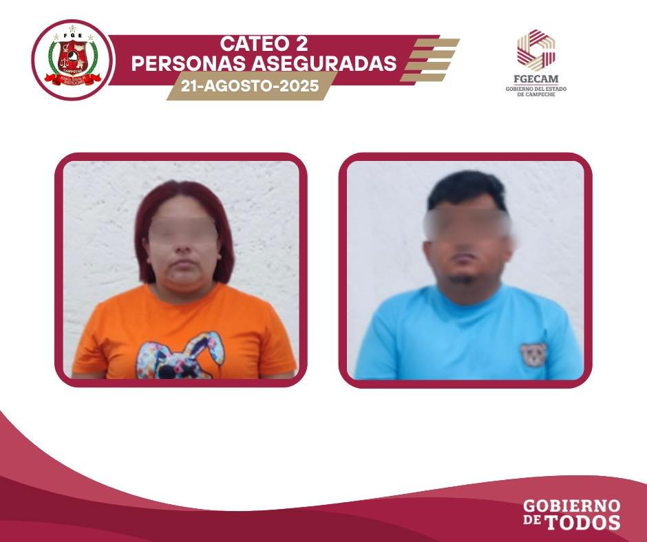 FGECAM ASEGURA A TRES PERSONAS, DROGAS Y DINERO DURANTE CATEOS EN LA CAPITAL CAMPECHANA