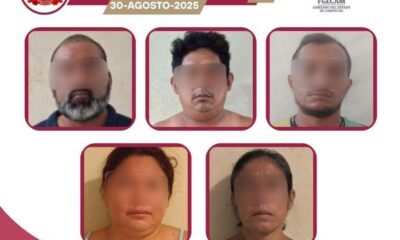FGECAM y SSPC FEDERAL, DETUVIERON A CINCO PERSONAS